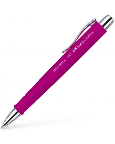 Автоматична химикалка Faber-Castell - Poly Ball XB, розова - 1