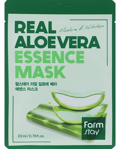 FarmStay Real Essence Лист маска за лице Aloe Vera, 23 ml - 1