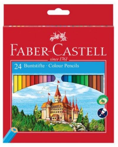 Цветни моливи Faber-Castell - Замък, 24 броя - 1