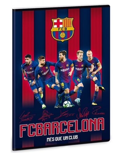 Ученическа тетрадка Ars Una FC Barcelona - А4, с 2 полета, 40 листа, играчи