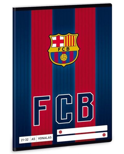 Ученическа тетрадка А5, 32 листа Ars Una - FC Barcelona, лого - 1