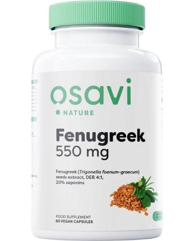 Fenugreek, 550 mg, 60 капсули, Osavi - 1
