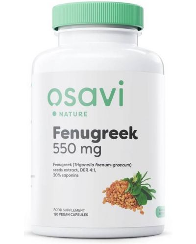 Fenugreek, 550 mg, 120 капсули, Osavi - 1