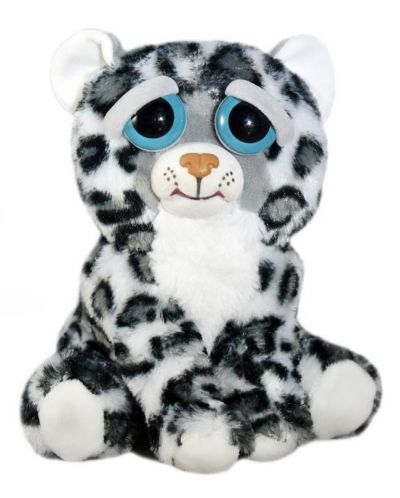Плашеща плюшена играчка WMC Toys Feisty Pets - Снежен леопард - 1