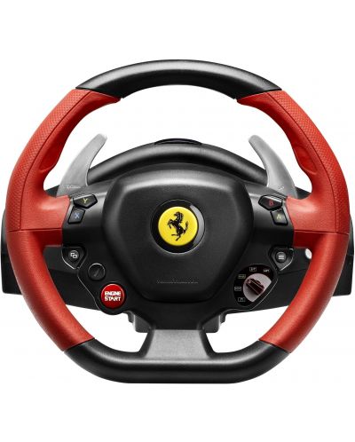 Волан с педали Thrustmaster - Ferrari 458 Spider, черен/червен - 2