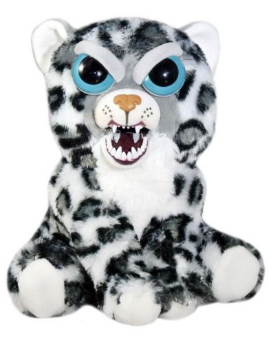 Плашеща плюшена играчка WMC Toys Feisty Pets - Снежен леопард - 3