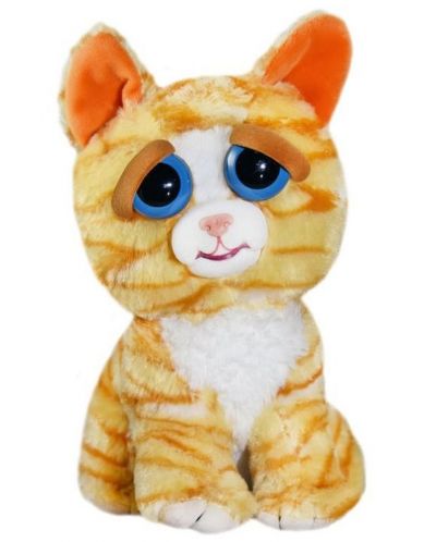 Плашеща плюшена играчка WMC Toys Feisty Pets - Оранжева котка - 1