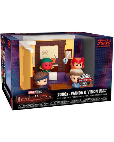 Фигура Funko POP! Mini Moments: WandaVision - 2000s Wanda & Vision with Billy & Tommy (Special Edition) - 2