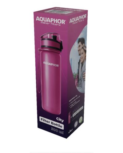 Филтрираща бутилка за вода Aquaphor - City, 0.5 l, 3 филтъра, руби - 5