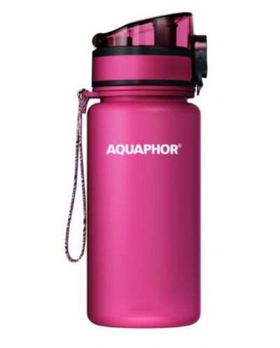 Филтрираща бутилка Aquaphor - City, 160024, 350 ml, розова - 1