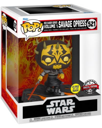 Фигура Funko POP! Deluxe: Star Wars - Savage Opress (Red Saber Series Vol. 1) (Glows in the Dark) (Special Edition) #521 - 2