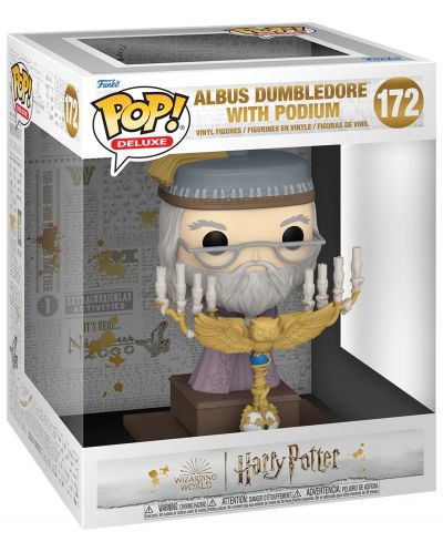 Фигура Funko POP! Deluxe: Harry Potter - Albus Dumbledore with Podium #172 - 2