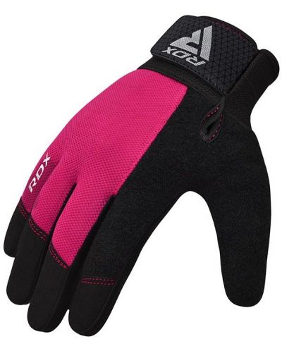Фитнес ръкавици RDX - W1 Full Finger+,  розови/черни - 5