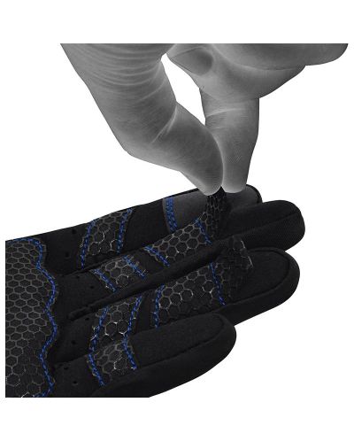 Фитнес ръкавици RDX - W1 Full Finger,  сини/черни - 6