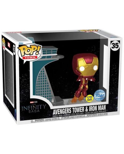 Фигура Funko POP! Town: Avengers - Tower & Iron Man (The infinity Saga) (Glows in the Dark) (Special Edition) #35 - 2