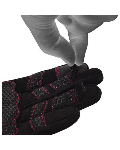 Фитнес ръкавици RDX - W1 Full Finger,  розови/черни - 7