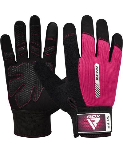 Фитнес ръкавици RDX - W1 Full Finger,  розови/черни - 1