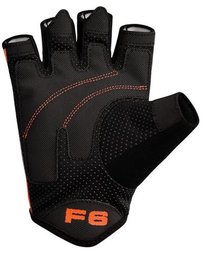 Фитнес ръкавици RDX - Sumblimation F6 , черни/оранжеви - 2
