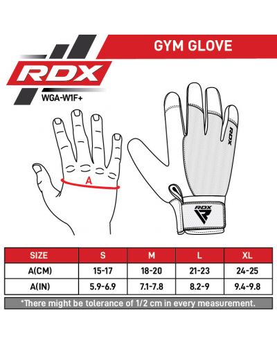 Фитнес ръкавици RDX - W1 Full Finger+ , черни - 9