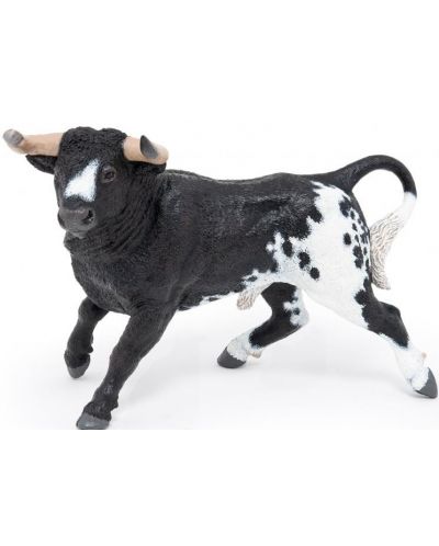 Фигурка Papo Farmyard friends - Испански бик, черно-бял  - 1