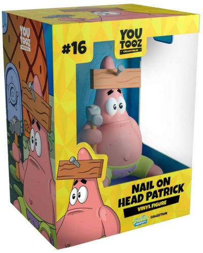 Фигура Youtooz Animation: SpongeBob - Nail on Head Patrick #16, 10 cm - 2