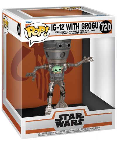 Фигура Funko POP! Deluxe: The Mandalorian - IG-12 with Grogu #720 - 2