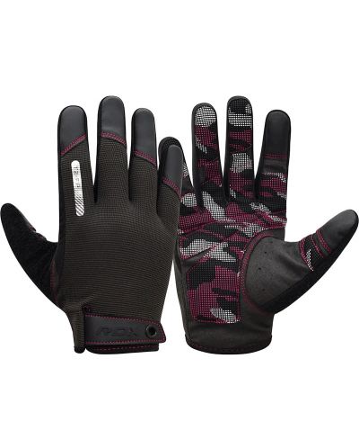 Фитнес ръкавици RDX - T2 Touch Screen Friendly,  черни/розови - 1