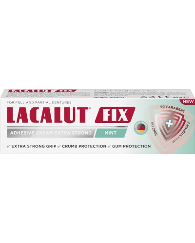 Lacalut Fix Фиксиращ крем за зъбни протези, Mint, 40 g - 2