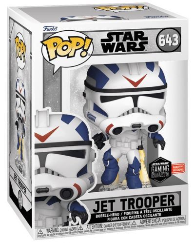 Фигура Funko POP! Movies: Star Wars - Jet Trooper (Gaming Greats: Battlefront II) (Gamestop Exclusive) #643 - 2