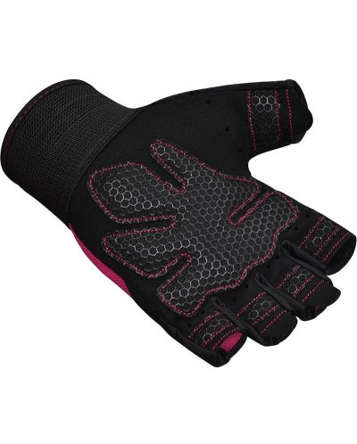 Фитнес ръкавици RDX - W1 Half,  розови/черни - 4