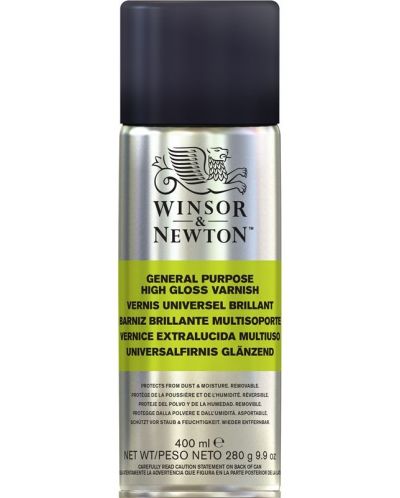 Финиш лак за художници Winsor & Newton - Гланц, аерозолен, 400 ml - 1