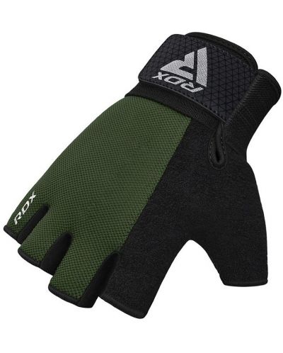 Фитнес ръкавици RDX - W1 Half+,  зелени/черни - 5