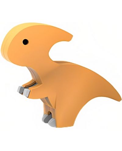 Фигура за сглобяване Raya Toys - Магнитен динозавър, оранжев - 1