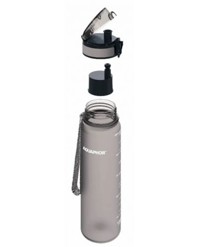Филтрираща бутилка за вода Aquaphor - City, 160009, 0.5 l, сива - 3