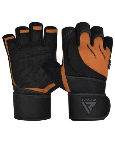 Фитнес ръкавици RDX - Micro Plus,  кафяви/черни - 1