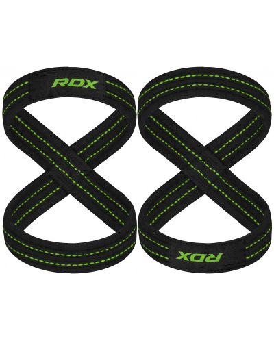 Фитнес ленти за ръце RDX - Gym Lifting , черни/зелени - 1
