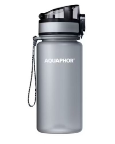 Филтрираща бутилка Aquaphor - City, 160025, 350 ml, сива - 1