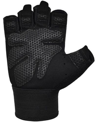 Фитнес ръкавици RDX - W1 Half+,  черни - 4