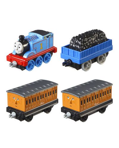 Колекционерски комплект Fisher Price Thomas &amp; Friends - Томас и 2 пътнически вагона