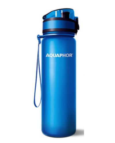 Филтрираща бутилка за вода Aquaphor - City, 160010, 0.5 l, синя - 1