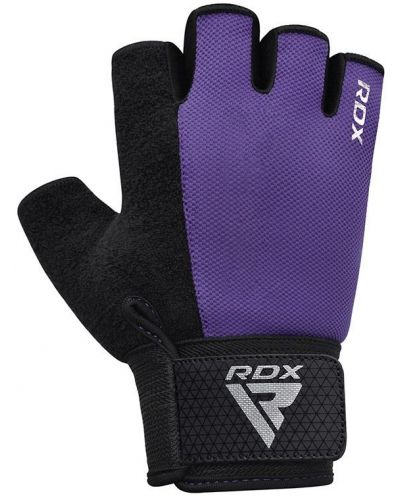 Фитнес ръкавици RDX - W1 Half+,  лилави/черни - 5