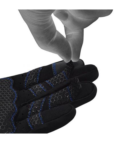 Фитнес ръкавици RDX - W1 Full Finger+,  сини/черни - 7