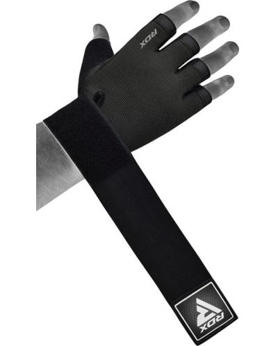 Фитнес ръкавици RDX - T2 Half Finger Plus, размер L, черни - 3