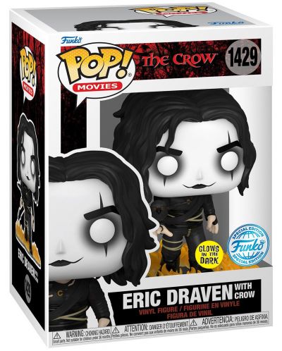 Фигура Funko POP! Movies: The Crow - Eric Draven (With Crow) (Glows in the Dark) (Special Edition) #1429 - 2