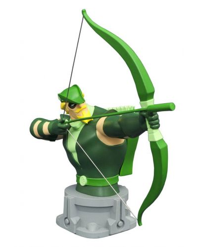 Фигура Justice League Unlimited Animated Bust - Green Arrow, 15 cm - 1