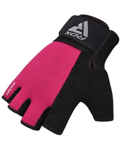 Фитнес ръкавици RDX - W1 Half+ , розови/черни - 5