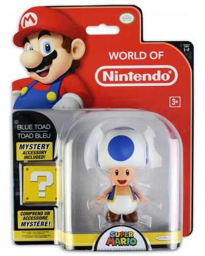 Фигура Jakks Pacific Nintendo Super Mario - Blue Toad, 10 cm - 1