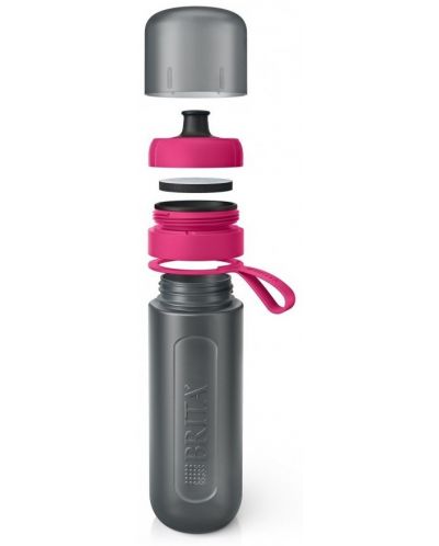Филтрираща бутилка за вода BRITA - Fill&Go Active, 0.6 l, розова - 3