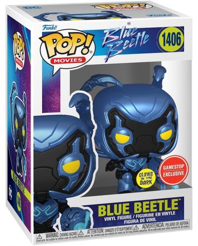 Фигура Funko POP! DC Comics: Blue Beetle - Blue Beetle (Glows in the Dark) (Gamestop Exclusive) #1406 - 2