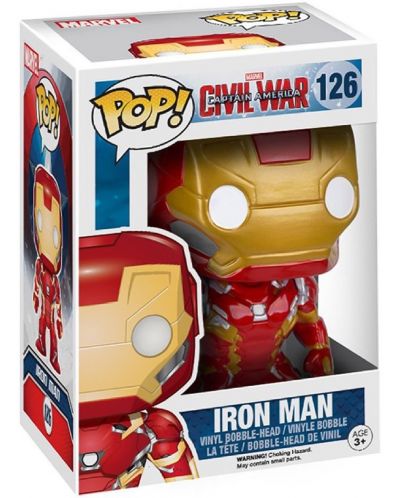 Фигура Funko Pop! Movies: Captain America - Civil War - Iron Man, #126 - 2